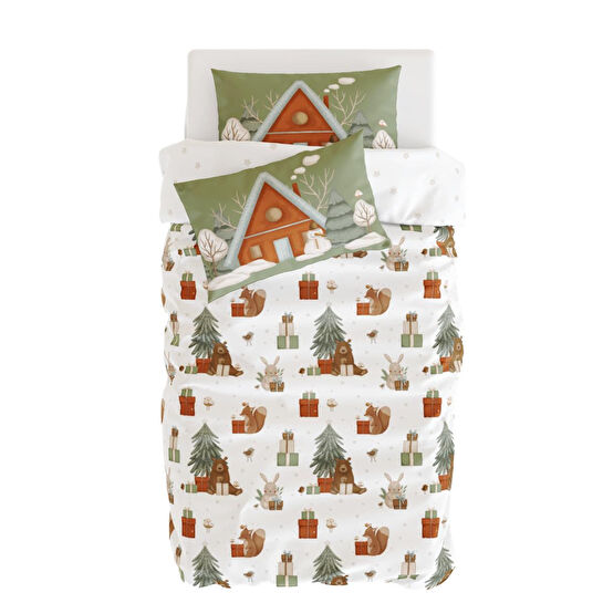 Itsy Bitsy Kids Snowy Yeni Yıl Nevresim Seti , Multicolor , 140x200 Cm