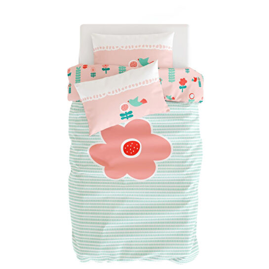 Itsy Bitsy Kids Amulet Bebek Nevresim Seti, Pembe, 100x150cm