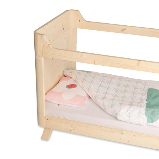 Itsy Bitsy Kids Big Flower Çift Taraflı Pamuk Saten Pembe Bebek Nevresim Seti 100x150cm