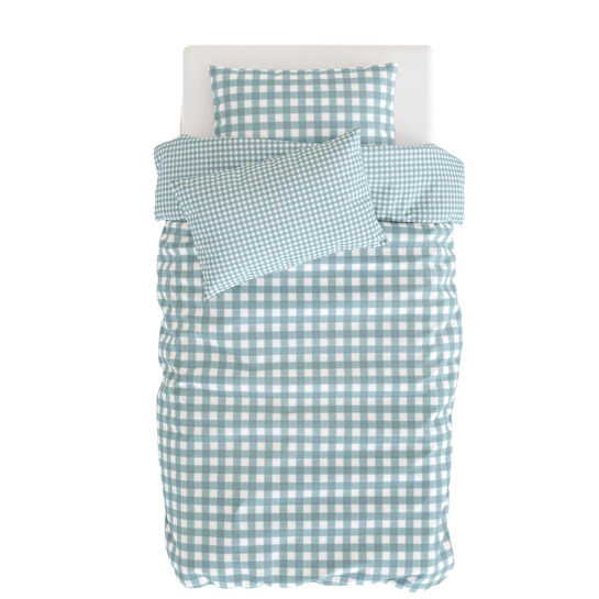 Itsy Bitsy Kids Gingham Mavi Nevresim Seti , Multicolor , 140x200 Cm
