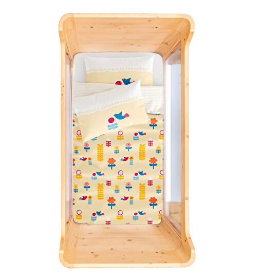 Itsy Bitsy Kids Amulet Bebek Nevresim Seti, Sarı, 100x150cm