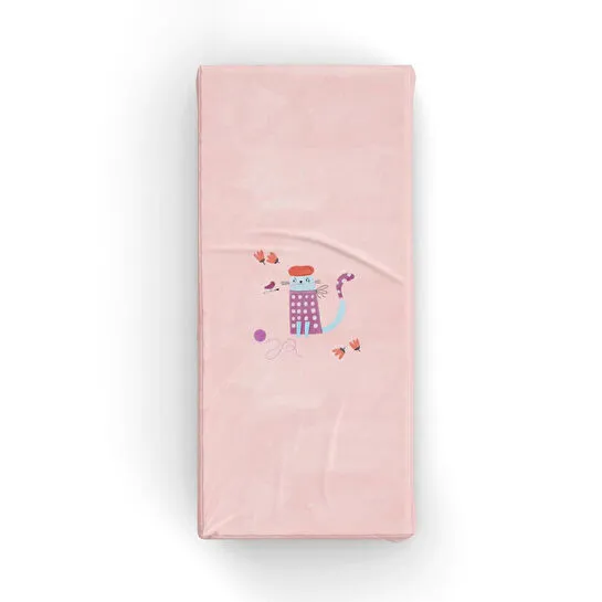 Itsy Bitsy Kids Kitty Of Queens Pamuk Saten Pembe Bebek Çarşaf Seti 80x140cm