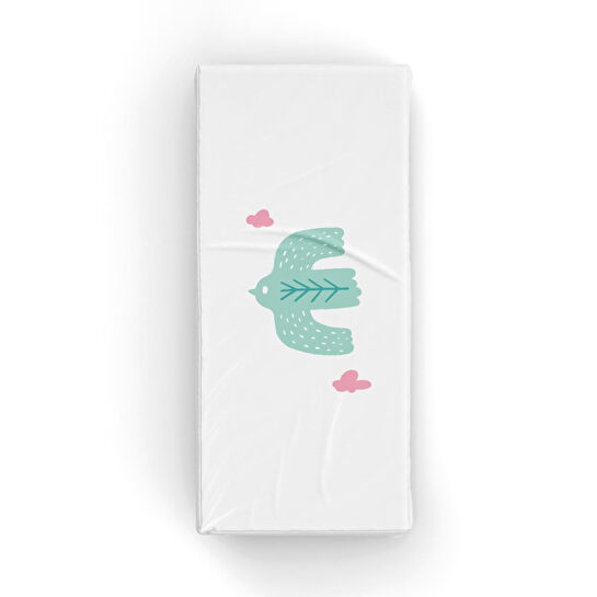 Itsy Bitsy Kids Bird Of Life Pamuk Saten Mint Yeşili Çocuk Çarşaf Seti 90x190cm