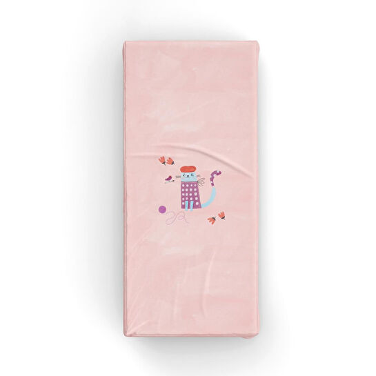 Itsy Bitsy Kids Kitty Of Queens Pamuk Saten Pembe Çocuk Çarşaf Seti 90x190cm