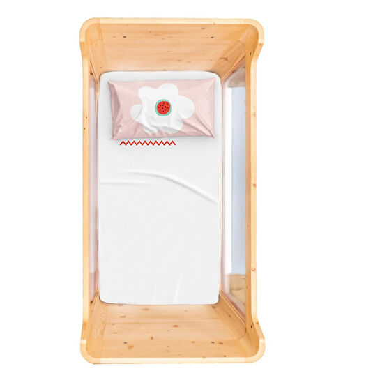 Itsy Bitsy Kids Big Flower Bebek Çarşaf Seti, Pembe, 80x140 Cm