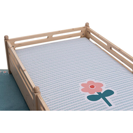 Itsy Bitsy Kids Amulet Pamuk Saten Pembe Çocuk Çarşaf Seti 90x190cm