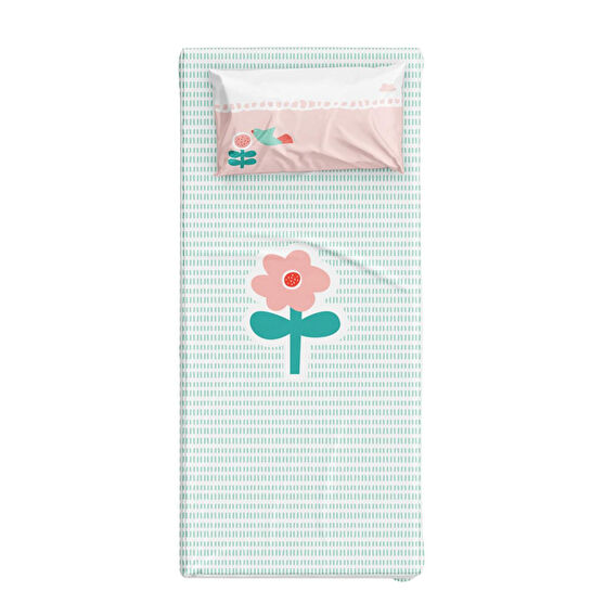 Itsy Bitsy Kids Amulet Tek Kişilik Çarşaf Seti, Pembe, 90x190cm