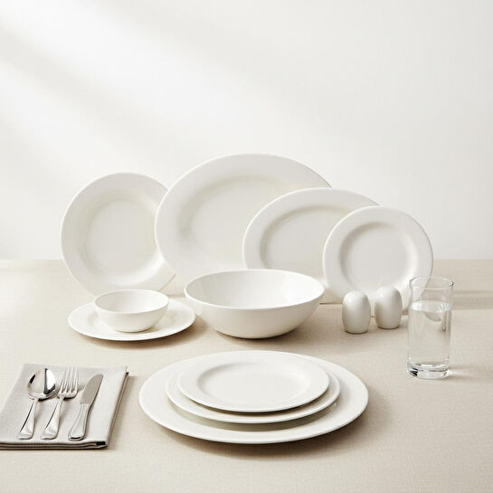 Royal Canterbury Verona White 55 Parça Yemek Takimi