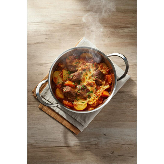 Bambum Daphne - Çelik Tencere Sığ 14x5 Cm