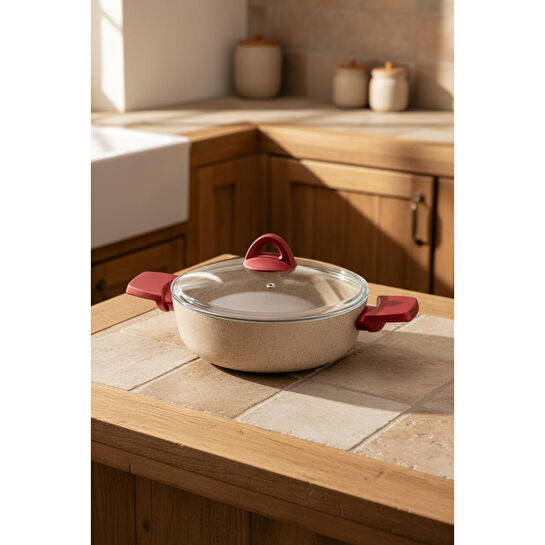 Bambum Pluto 7 Parça Granit Tencere Seti Krem