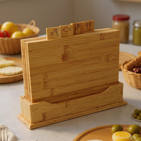 Bambum Tapenade 4 Parça Kesme Tahtası