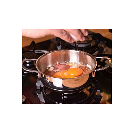 Bambum Daphne - Çelik Tencere Sığ 16x5 Cm