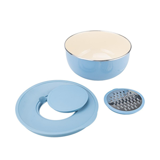 Bambum Nostalji Karıştırma Kabı Mavi 24 Cm