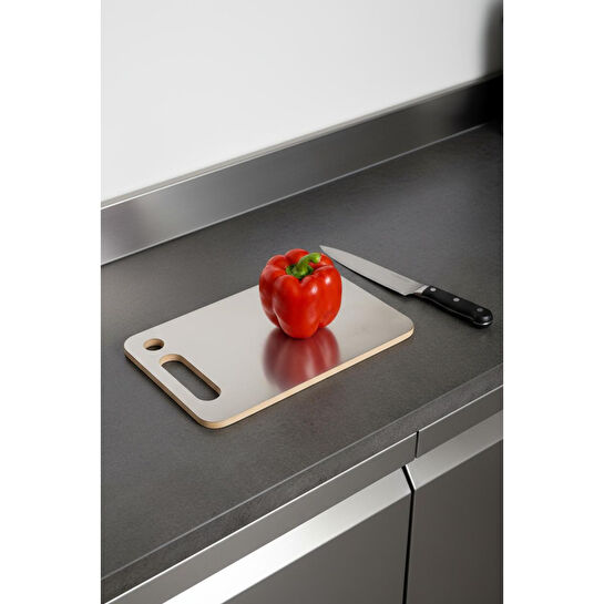 Bambum Stan Çift Yüzey Bambu Ve Çelik Kesme Tahtası Küçük