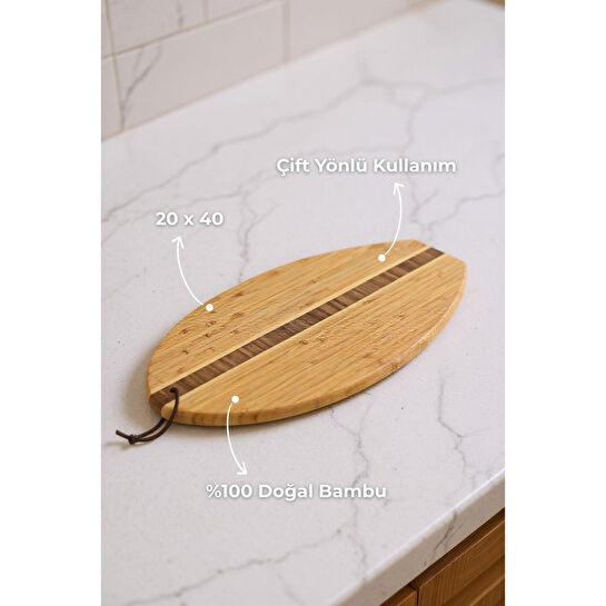 Bambum Almond Kesme & Steak Tahtası Büyük