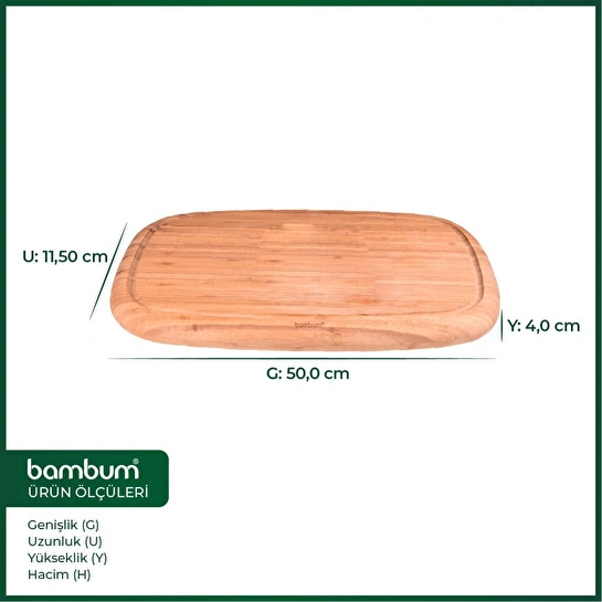 Bambum Forza Dikdörtgen Kesme Tahtası B0325