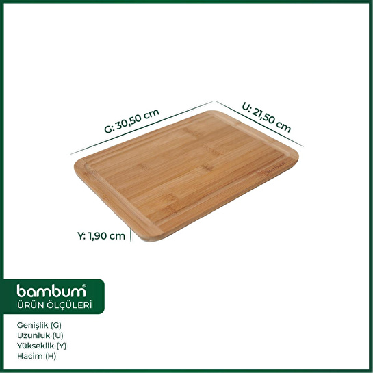 Bambum Toscana Kesme & Steak Tahtası Orta Bkto02