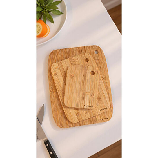 Bambum Tedi 3'lü Kesme Tahtası