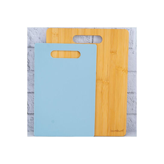 Bambum Leona Ikili Kesme Tahtası Mavi