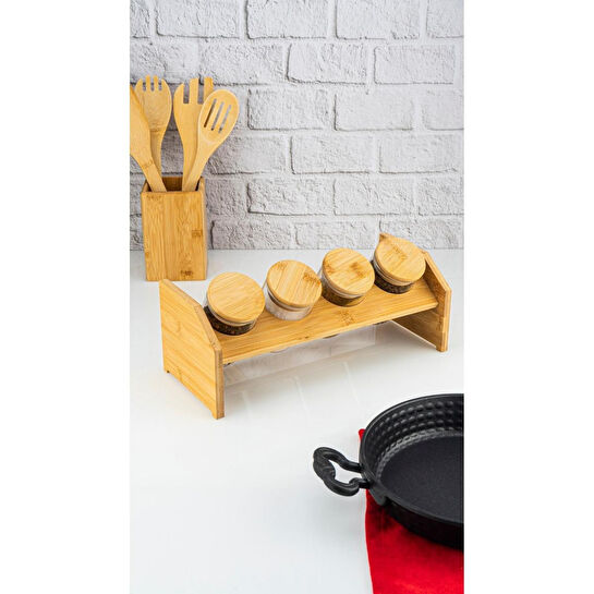 Bambum Tier 5 Parça Tek Katlı Standlı Baharatlık Küçük