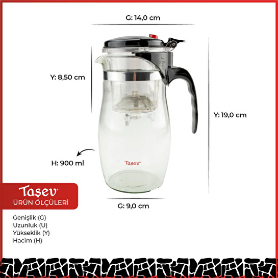 Bambum Vogue Süzgeçli Demlik 900 Ml