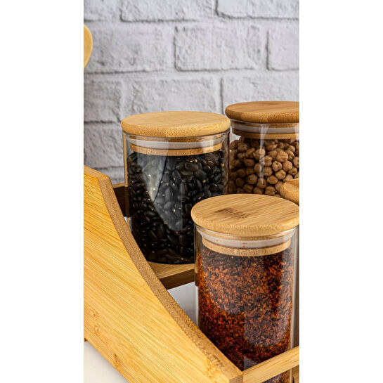Bambum Paco 8 Parça 2 Katlı Standlı Baharatlık Seti
