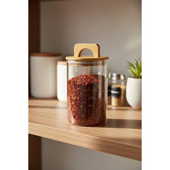 Bambum Ciri Bambu Kapaklı Baharatlık 15 Cm