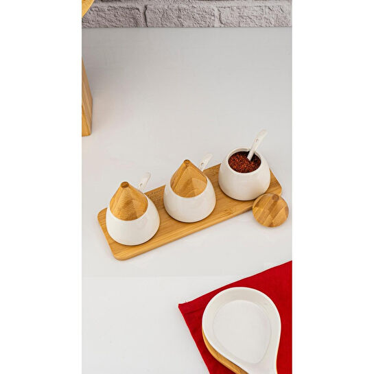 Bambum Zenith 3'lü Baharat Seti Kaşıklı