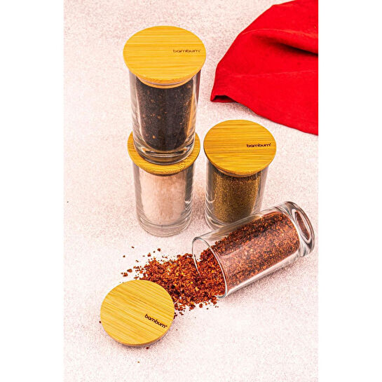 Bambum Lella 4'lü Vakumlu Baharatlık Seti