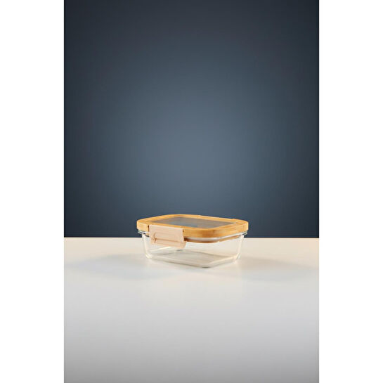 Bambum Moira Cam Kapaklı Kilitli Cam Saklama Kabı 370 Ml