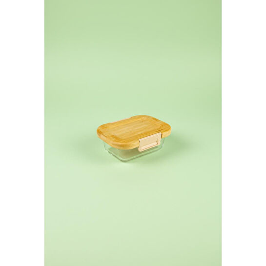 Bambum Satina Kilitli Cam Saklama Kabı 370 Ml