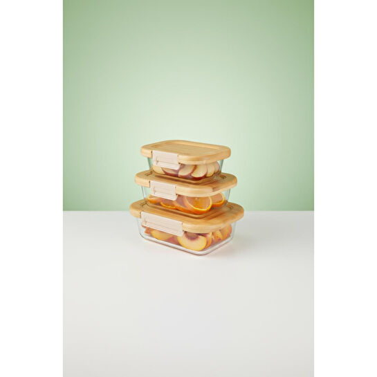 Bambum Satina 3'lü Saklama Seti