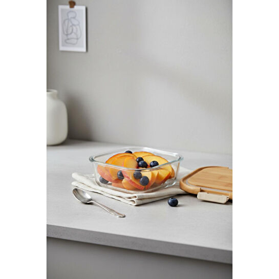 Bambum Patina Kilitli Cam Saklama Kabı 1100 Ml