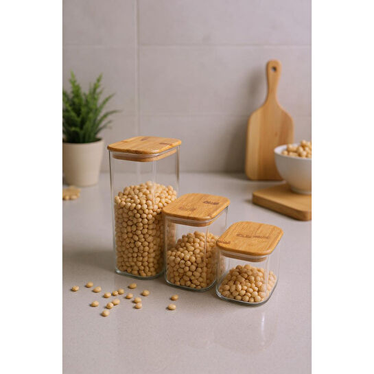 Bambum Thork 3'lü Baharatlık Ve Saklama Kabı Seti