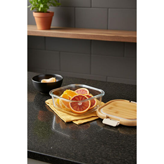 Bambum Patina Kilitli Cam Saklama Kabı 520 Ml