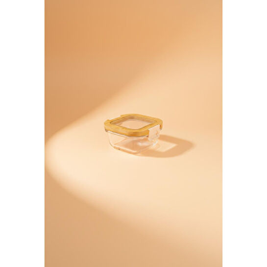 Bambum Poira Cam Kapaklı Kilitli Cam Saklama Kabı 320 Ml