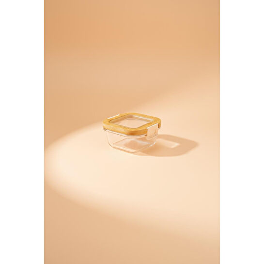 Bambum Poira Cam Kapaklı Kilitli Cam Saklama Kabı 320 Ml