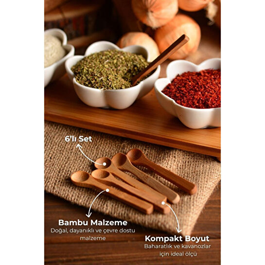 Bambum Rino 6lı Baharat Kaşığı B0771