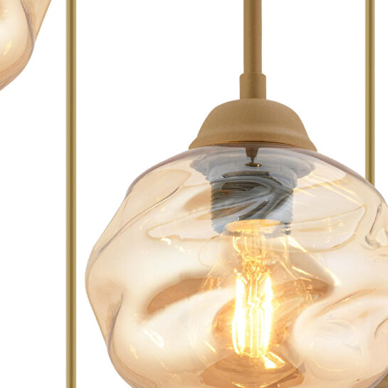 Apliqa Darko 5li Yuvarlak Eskitme Modern Sarkıt Oturma Odası Salon Sarkıt Avize