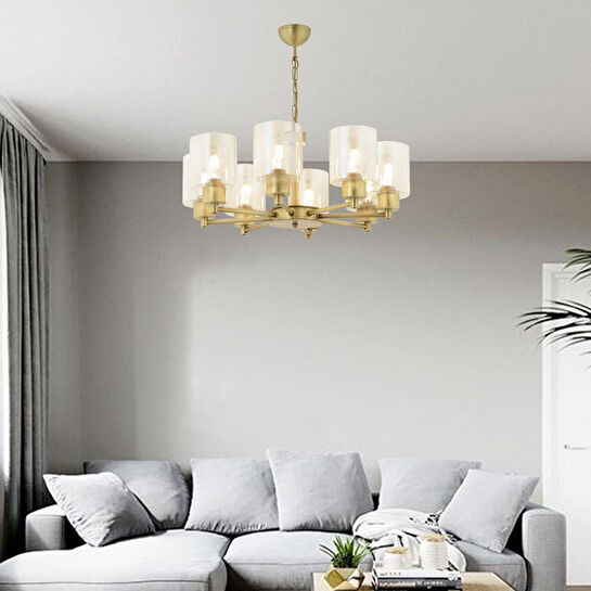 Apliqa Geneva 8 Li Eskitme Modern Yatak Odası Salon Avize