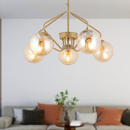 Apliqa Mildred 5'li Eskitme Modern Sarkıt Genç Odası Mutfak Yatak Odası Salon Sarkıt Avize