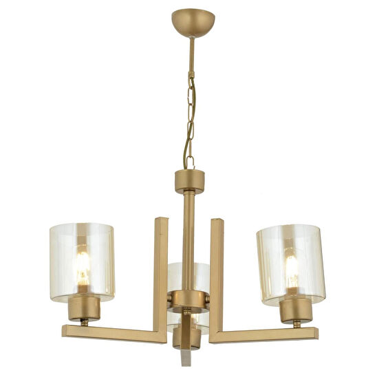 Apliqa Tasse 3 Lü Eskitme Boyalı Avize Bal Camlı Modern Genç Odası Yatak Odası Salon Avize