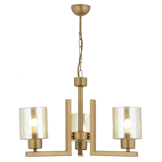 Apliqa Tasse 3 Lü Eskitme Boyalı Avize Bal Camlı Modern Genç Odası Yatak Odası Salon Avize