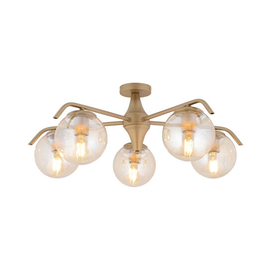 Apliqa Diaspor 5li Yuvarlak Eskitme Modern Sarkıt Genç Odası Yatak Odası Retro Salon Avize