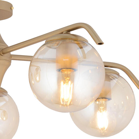 Apliqa Diaspor 5li Yuvarlak Eskitme Modern Sarkıt Genç Odası Yatak Odası Retro Salon Avize