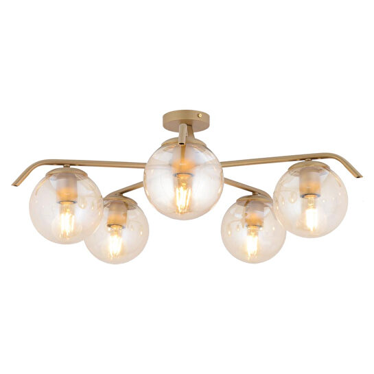 Apliqa Diaspor 5li Yuvarlak Eskitme Modern Sarkıt Genç Odası Yatak Odası Retro Salon Avize