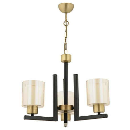 Apliqa Tisse 3 Lü Eskitme Siyah Modern Yatak Odası Mutfak Oturma Odası Salon Avize