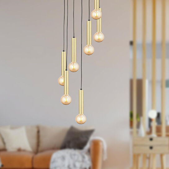 Apliqa Elisa 7li Sarkıt Eskitme Sarkıt Modern Genç Odası Mutfak Salon Sarkıt Avize