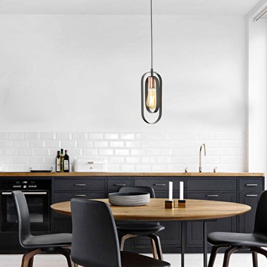 Apliqa Koza Tekli Bakır Eskitme Modern Genç Odası Mutfak Oturma Odası Salon Sarkıt Avize