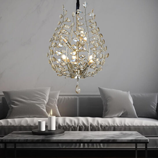 Apliqa Donna Eskitme 55'lik Kristal Taşlı Modern Koridor, Salon Avize